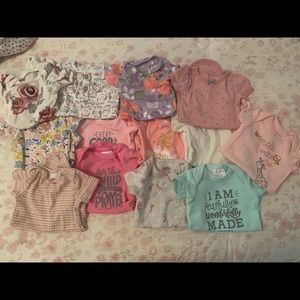 Baby girl newborn size onesies